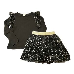 Crewcuts Gold Sparkle Tulle Outfit Size 6/7